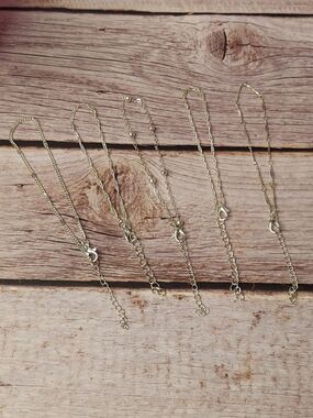 Silver-Tone Adjustable Anklet Set in Silver